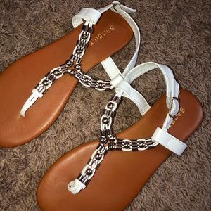 white and good sandals